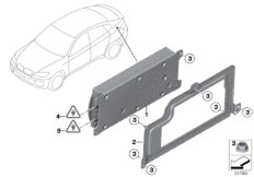 Детали SA 633 в багажном отделении для BMW E71 X6 35iX N54 (схема запасных частей)