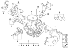 Корпус дроссельной заслонки для MOTO K16 G 450 X (0145) 0 (схема запасных частей)