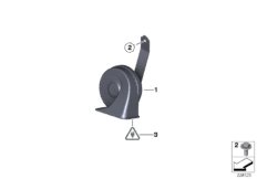 Фанфарный звуковой сигнал для BMW R57 Coop.S JCW N14 (схема запасных частей)