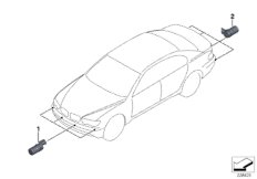 Ультразвуковой датчик для BMW E65 730i M54 (схема запасных частей)