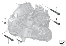 Крепление коробки передач для BMW R60 Cooper D 1.6 N47N (схема запасных частей)
