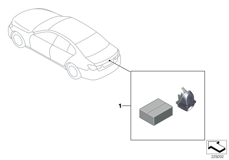 Дооснащение видеокамерой заднего вида для BMW F13N 650iX 4.4 N63N (схема запчастей)