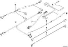 Различные дополнит.комплекты проводов для BMW E60 520i M54 (схема запасных частей)