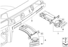 Подстаканник для BMW E90N 335xi N55 (схема запасных частей)