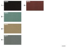 Страница с образцами, цвета кож.обивки для BMW E46 318td M47N (схема запасных частей)