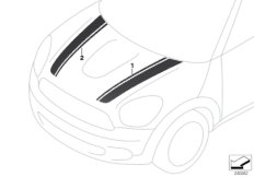 Декоративная полоса для BMW R60 Cooper SD N47N (схема запасных частей)