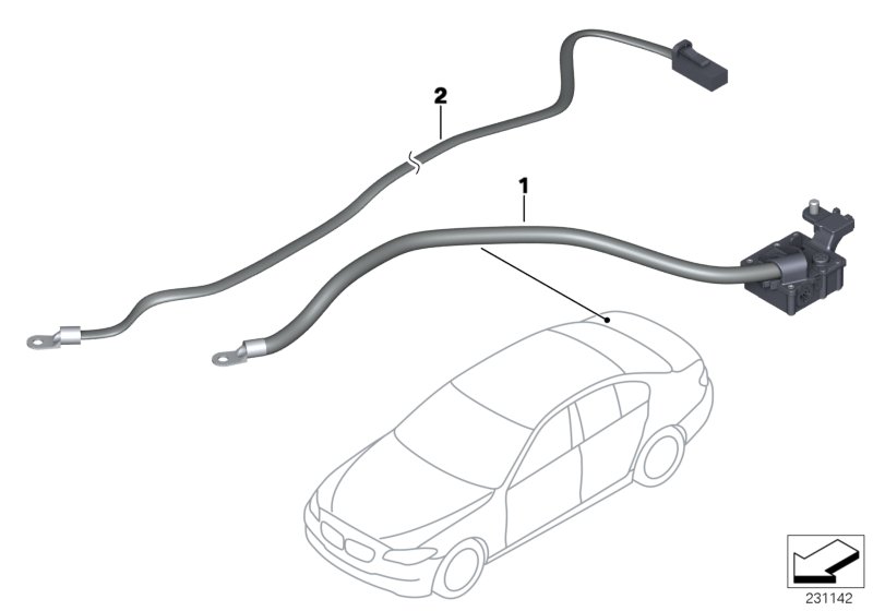 Провод разделительного реле для BMW F10 530i N53 (схема запчастей)