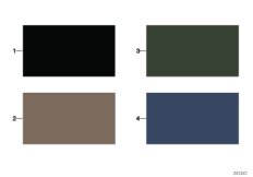 Стр.с образцами, цвета отделки салона для BMW E38 L7 M73N (схема запасных частей)