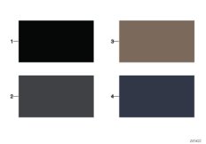 Стр.с образцами, цвета отделки салона для BMW E67 745LiS N62 (схема запасных частей)