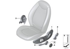 Сиденье Пд накладки сиденья для MINI R60 JCW ALL4 N18 (схема запасных частей)
