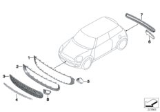 Дооснащение Chrome Line Exterieur для BMW R56N One Eco N16 (схема запасных частей)
