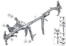 опора панели приборов для BMW F03N 750LiS N63 (схема запасных частей)