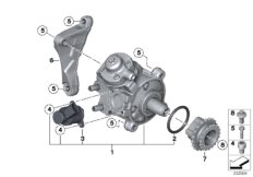 Насос высокого давления для BMW R56N Cooper D 1.6 N47N (схема запасных частей)