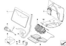 Поясничная опора пер.сид. - активн.сид. для BMW E70 X5 3.0si N52N (схема запасных частей)
