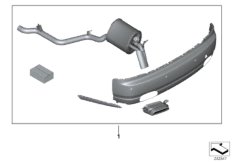 К-т модернизации, выхлопная труба для BMW RR4 Ghost N74R (схема запасных частей)