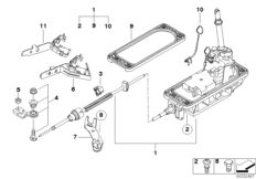 Механизм ПП стептроник АКПП для BMW R56N Cooper SD N47N (схема запасных частей)