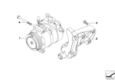 Compressore climatiz. - Ricambi Usati для BMW E60 530d M57N2 (схема запасных частей)