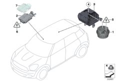 система охранной сигнализации для BMW R60 Cooper S ALL4 N18 (схема запасных частей)