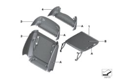 Задняя панель/откидной столик Individual для BMW F02 750LiX N63 (схема запасных частей)