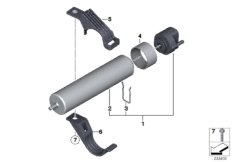 Топливный фильтр с обогревом для BMW F25 X3 35dX N57Z (схема запасных частей)
