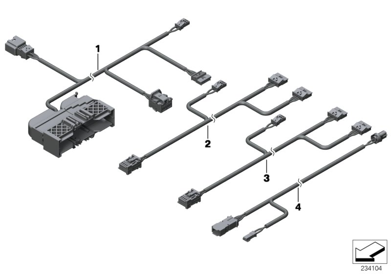 Провода cиденья для BMW F25 X3 28iX N52N (схема запчастей)