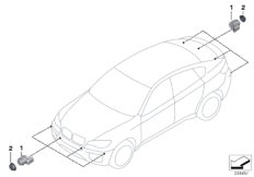 Ультразвуковой датчик для BMW E70 X5 M S63 (схема запасных частей)