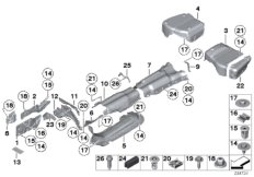 Теплоизоляция для BMW F03 750LiS N63 (схема запасных частей)