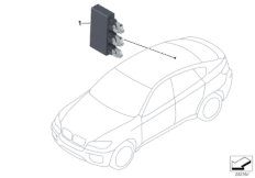 ЭБУ сигнал.аварийного сближ.при парковке для BMW E70 X5 3.0d M57N2 (схема запасных частей)