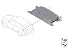 Телематические услуги Combox GPS для BMW F11N 535iX N55 (схема запасных частей)
