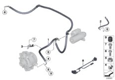 Провод стартера для BMW F25 X3 28iX N52N (схема запасных частей)