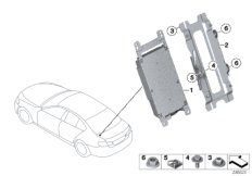 Телематические услуги Combox GPS для BMW F10N 550i N63N (схема запасных частей)