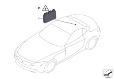 Сигнализация авар.сближен.при парк.(PDC) для BMW E89 Z4 30i N52N (схема запасных частей)