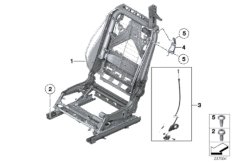 Сиденье Пд каркас спинки для BMW RR2N Drophead N73 (схема запасных частей)
