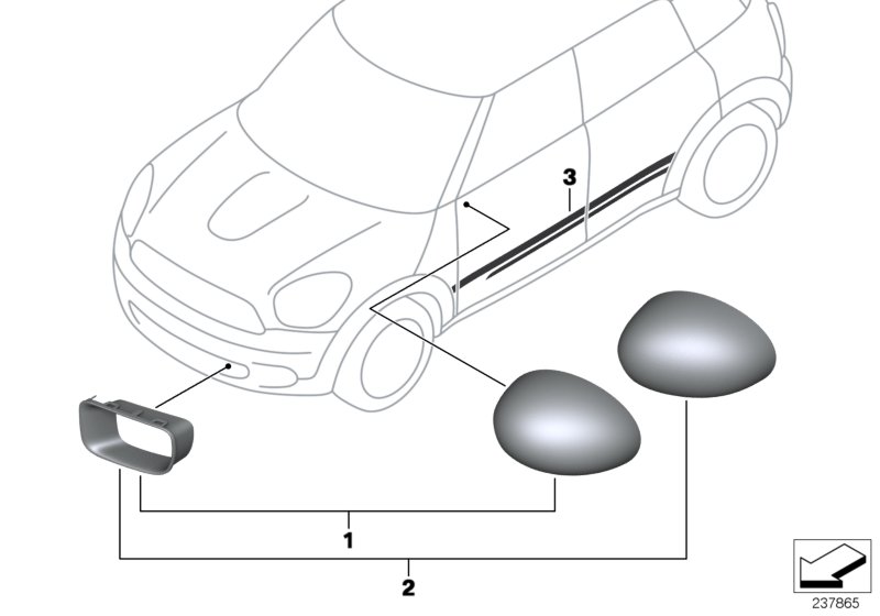 Дизайн-пакет - R6x для BMW R60 Cooper S ALL4 N18 (схема запчастей)