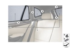 Складная защита от солнца для BMW F25 X3 20dX N47N (схема запасных частей)