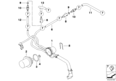 Распределитель топлива/регулят.давления для BMW 59C1 R 850 C 99 (0421) 0 (схема запасных частей)