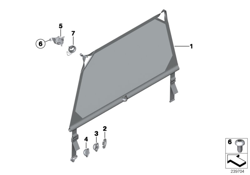 Разделительная сетка для MINI R60 Cooper D 1.6 N47N (схема запчастей)