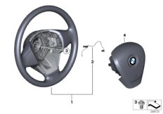 Рулевое колесо с НПБ для BMW F25 X3 20iX N20 (схема запасных частей)