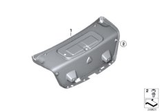 облицовка багажной двери для BMW F02N 730Li N52N (схема запасных частей)