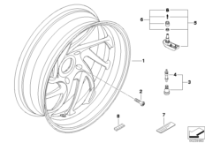 Литой диск Зд для MOTO K27 R 1200 R 11 (0400,0490) 0 (схема запасных частей)