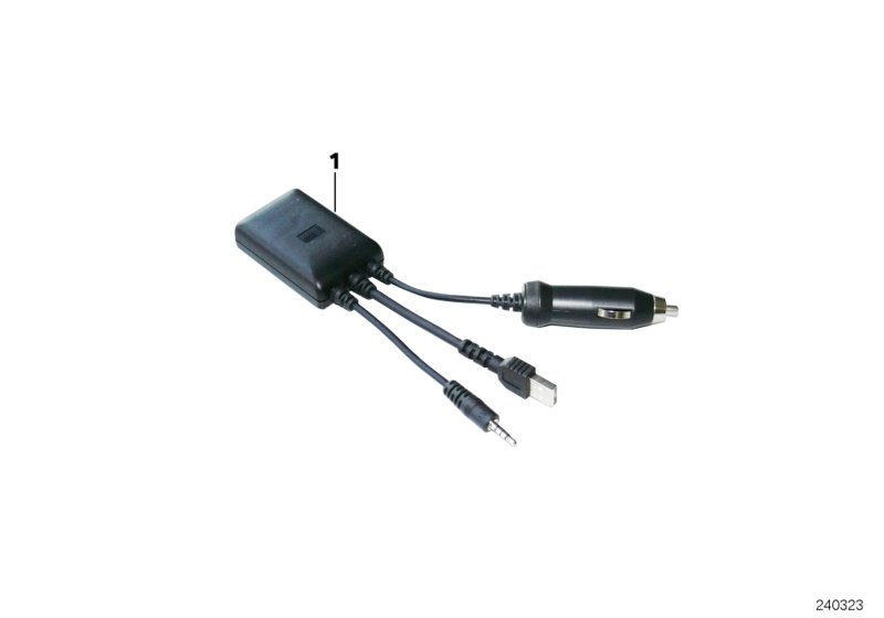 Зарядный адаптер Apple iPod / iPhone для BMW E91N 318i N43 (схема запчастей)