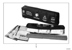 Сумка с аварийными принадлежностями для MINI R57N Coop.S JCW N14 (схема запасных частей)