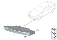 Светодиодная противотуманная фара для BMW F12 650iX 4.4 N63N (схема запасных частей)