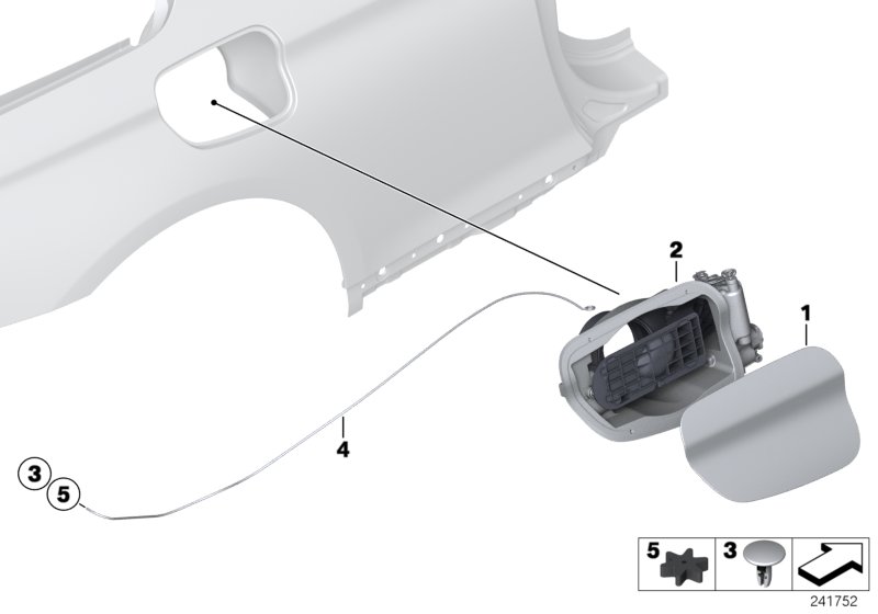 Заслонка заливного отверстия для BMW F13 650iX 4.0 N63N (схема запчастей)