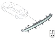 Третий фонарь стоп-сигнала для BMW F12N 640d N57Z (схема запасных частей)