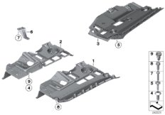 Доп.элементы панели приборов Нж. для BMW F26 X4 20iX N20 (схема запасных частей)