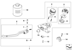 Арматура сцепления для BMW K43 K 1200 R (0584,0594) 0 (схема запасных частей)