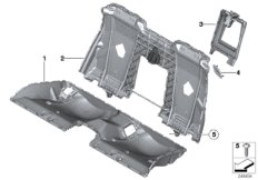 Каркас подушки базового сиденья Зд для BMW F13 650i N63N (схема запасных частей)