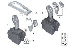 Переключатель выбора передач для BMW F01 740dX N57S (схема запасных частей)