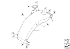 Кожух топливного бака Ср для BMW R131 G 650 GS 11 (0188,0189) 0 (схема запасных частей)